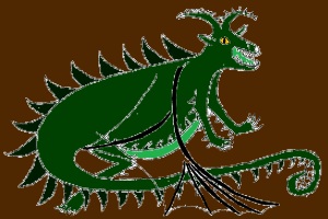 Dragon in shades of green. (Sorry my blog's not working.)